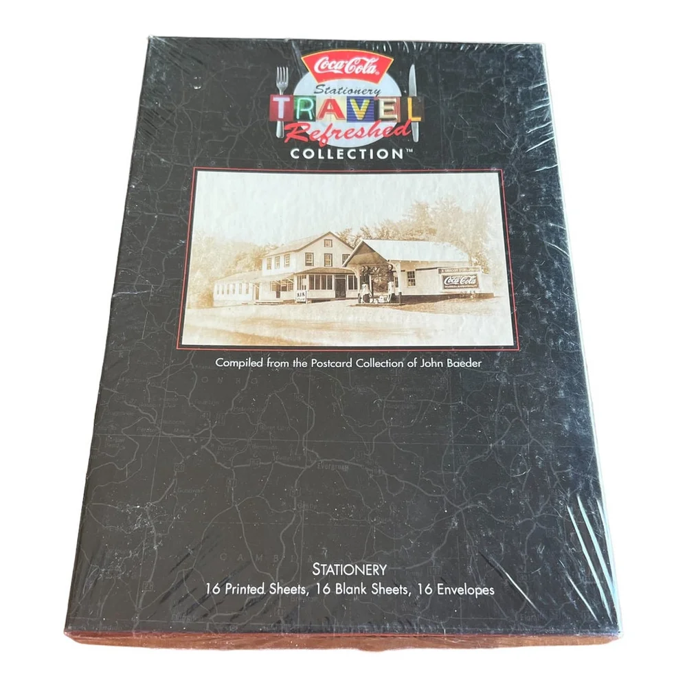 Vintage 1996 Coca Cola Stationery John Baeder Collection NEW / SEALED